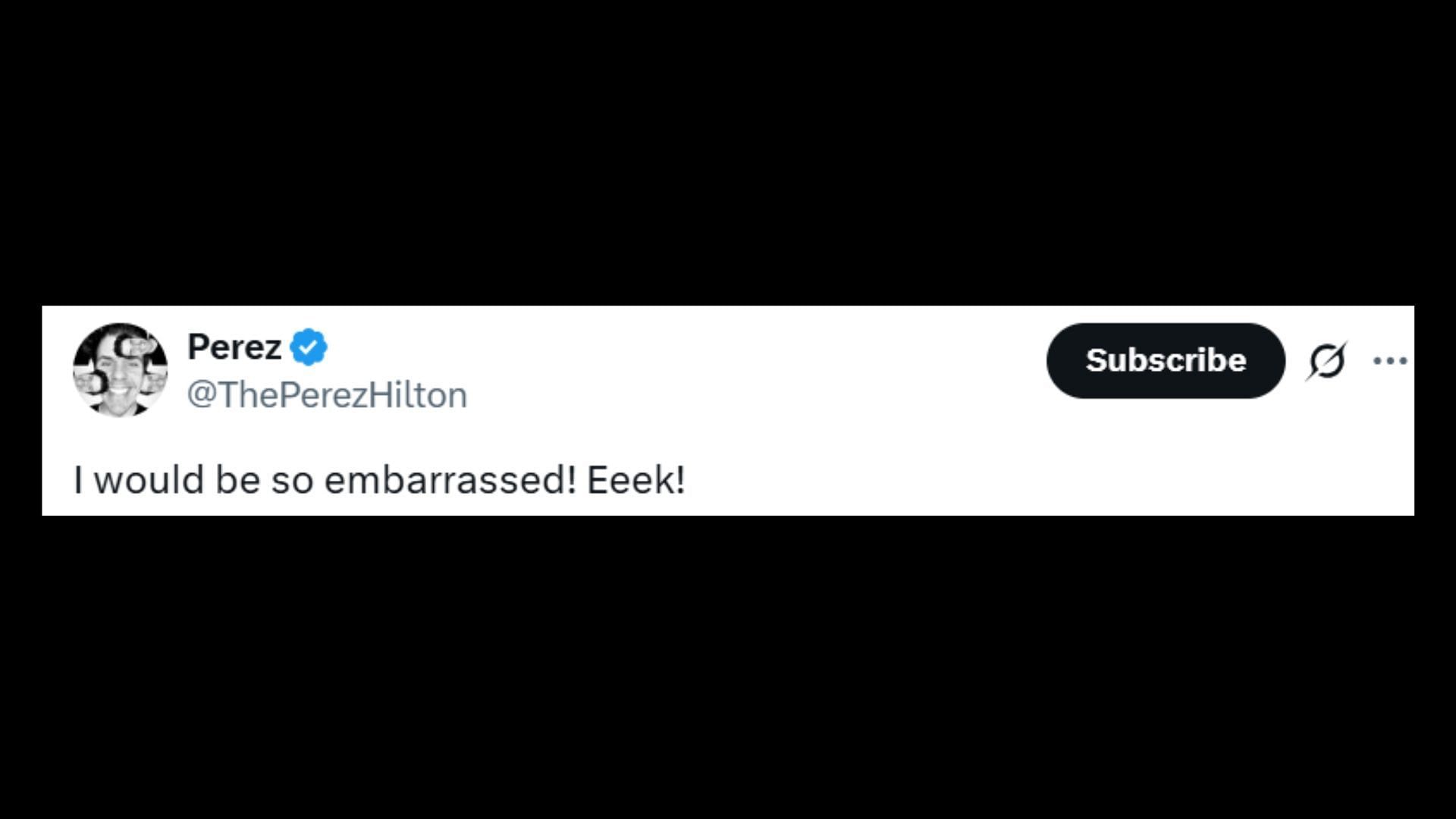 Hilton's post (Image via X/ThePerezHilton)
